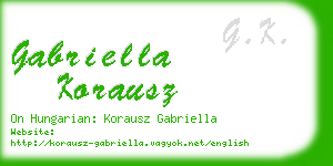 gabriella korausz business card